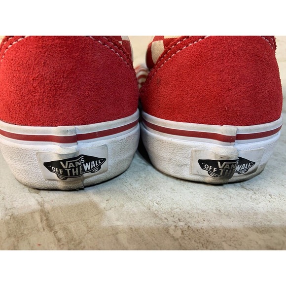 Red Checkered Pattern Lace Up Vans Old School M 6 W 7.5 - Picture 7 of 8